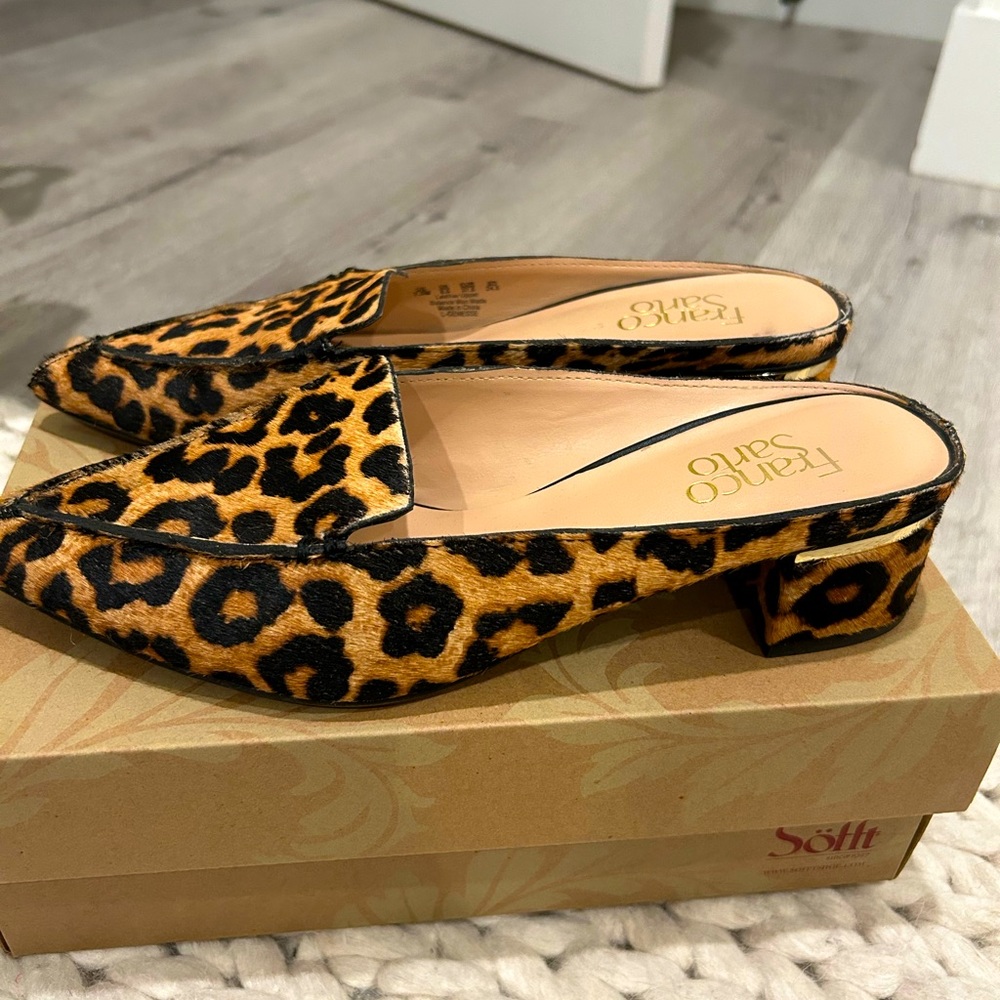 Franco Sarto Leopard print mule
